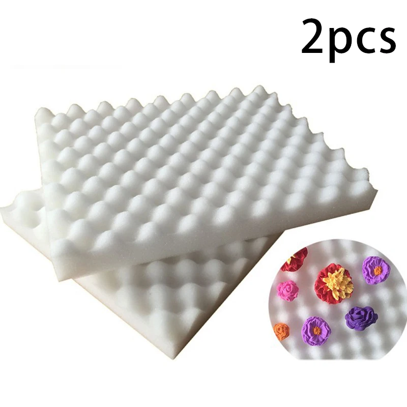 Fondant Dessert Sugar Shaping Sponge Pad Food Grade Foam Mat Wave Cake Pastry Sugar Flower DIY Decoration Drying Tools 2pcs/Lot