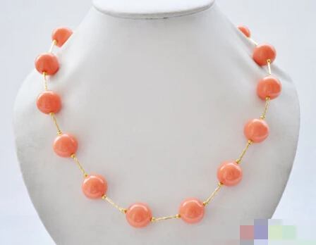 

FREE SHIPPING>>>@@ > 3156 Coral-Pink round SOUTH SEA SHELL PEARL NECKLACE