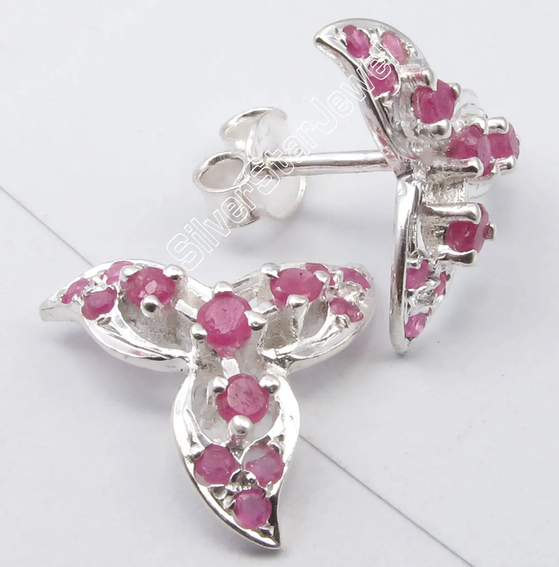 Chanti Международный серебряный rubi драгоценные камни унисекс серьги-шпильки 1,5 см