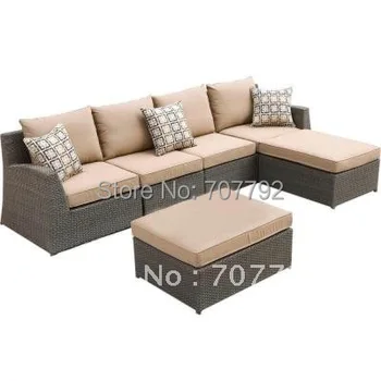 

high quality 7-Piece Woven Wicker Patio Sectional Sofa Set