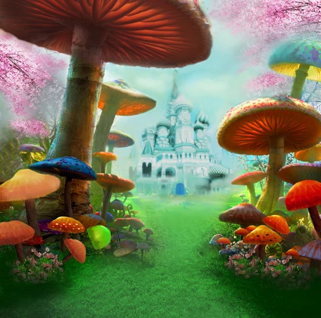 8x8FT Alice Wonderland Mushroom Passage Castle Palace Path