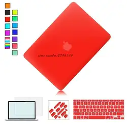 Матовый прорезиненный матовый чехол для ноутбука основа для Apple MacBook Air 13,3 A1369 A1466, Pro 13,3 A1278 крышка клавиатура + Экран протектор