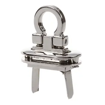 

Metal Round Clasp Turn Lock Twist Lock for DIY Handbag Craft Bag Purse Hardware, Silver
