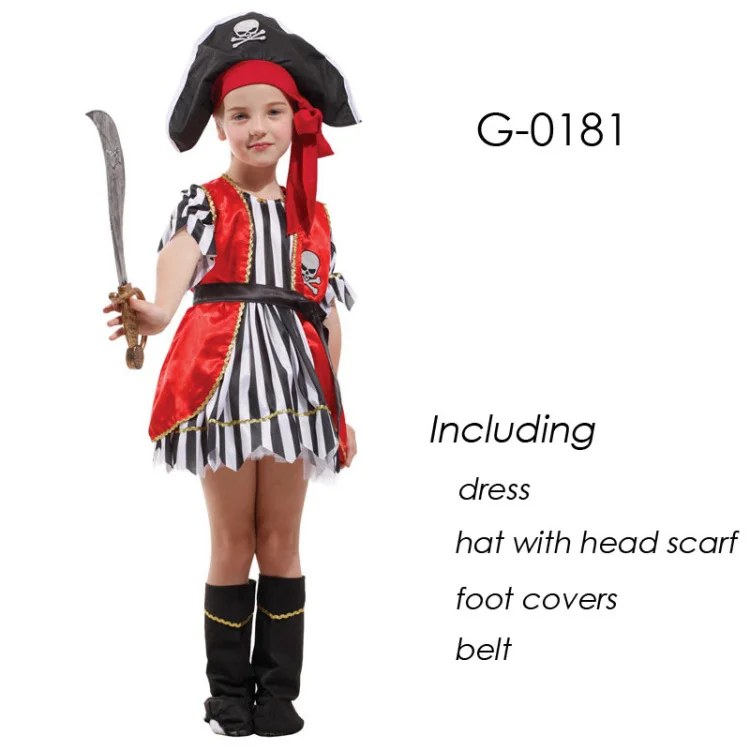 Umorden/карнавальный костюм на Хэллоуин для девочек; Детские костюмы пирата; Fantasia Infantil; одежда для костюмированной вечеринки