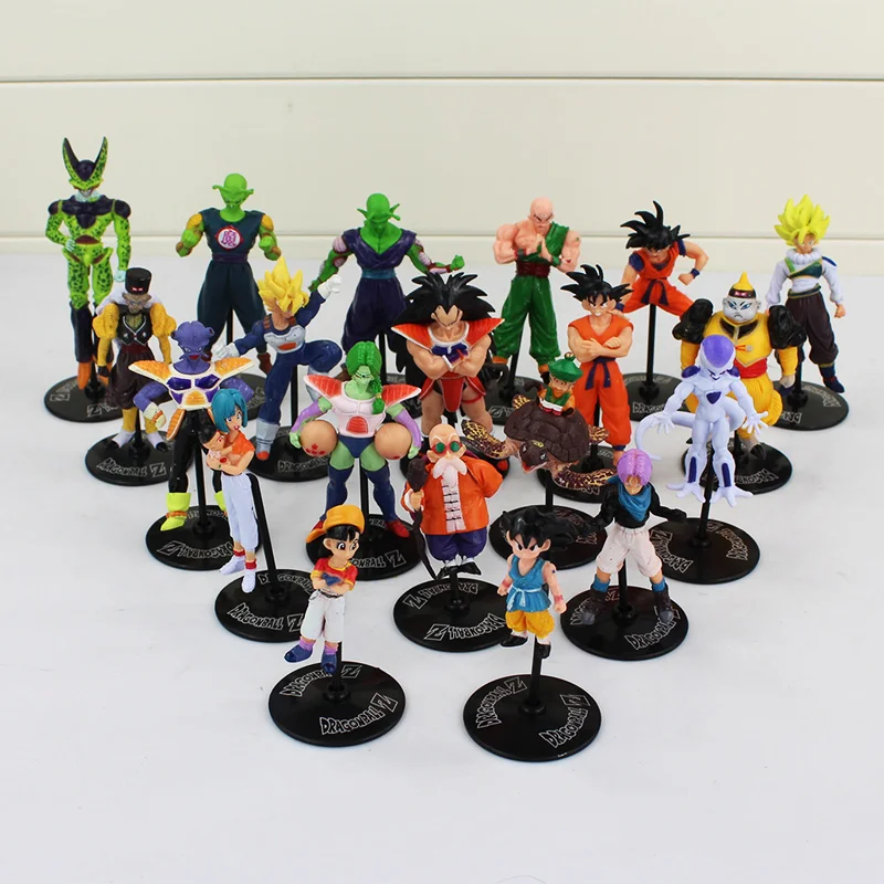 

20Pcs/lot Anime Dragon Ball Z Son Goku Gohan Vegeta Trunks Cell Frieza Piccolo PVC Figure Toy Model Dolls