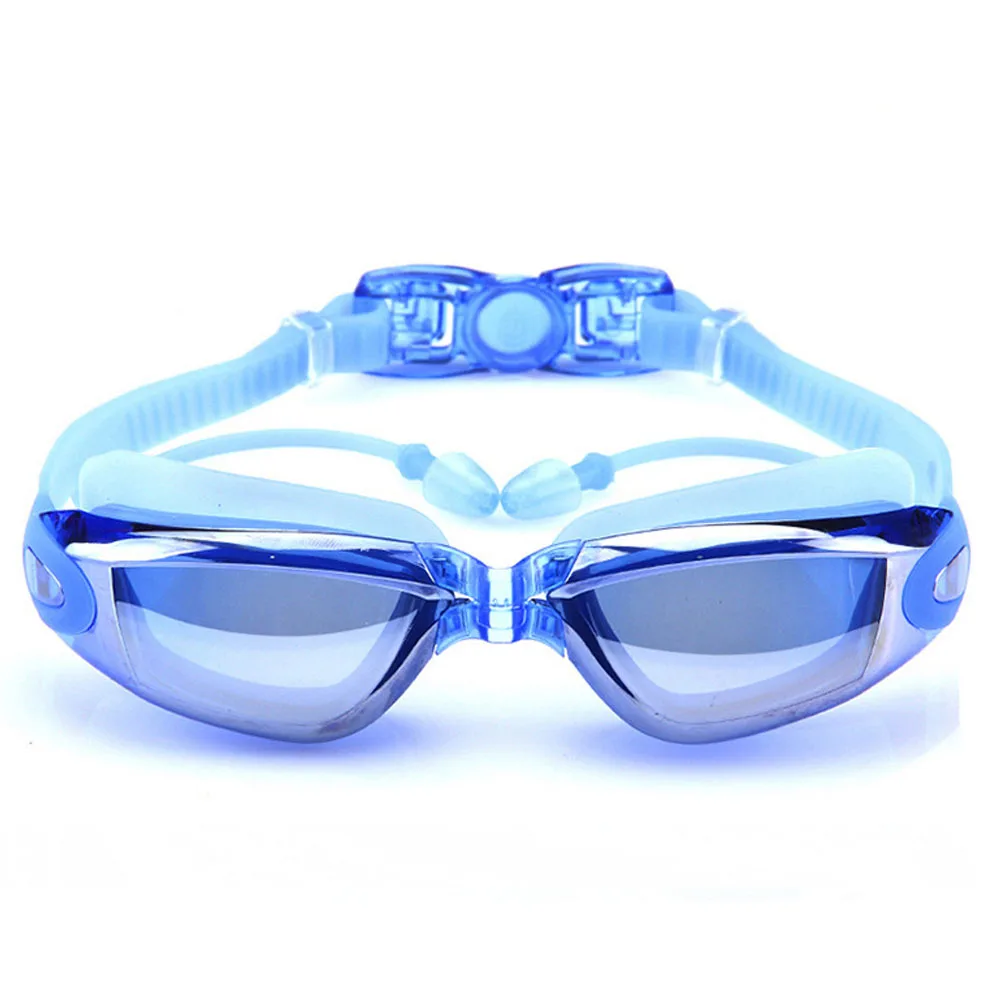 Swimming Goggles with Earplug Anti Fog Triathlon Swim Goggles UV Protection Swim Equipment 4