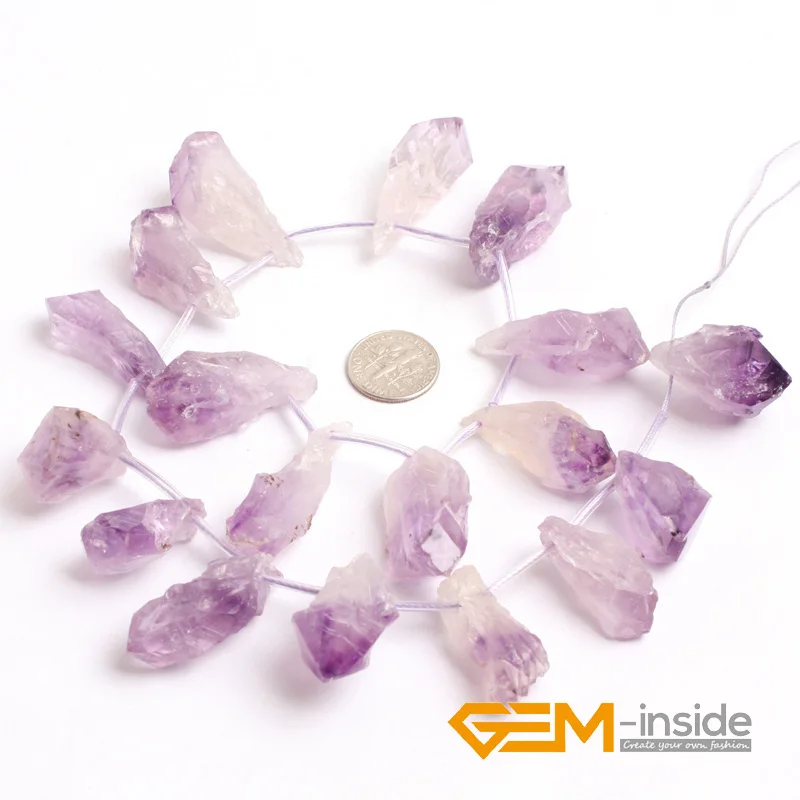 Natural Stone Raw Purple Amethysts Beads For Jewelry Making Strand 15 Inches Wholesale ! DIY Bracelet Necklace Jewelry Beads