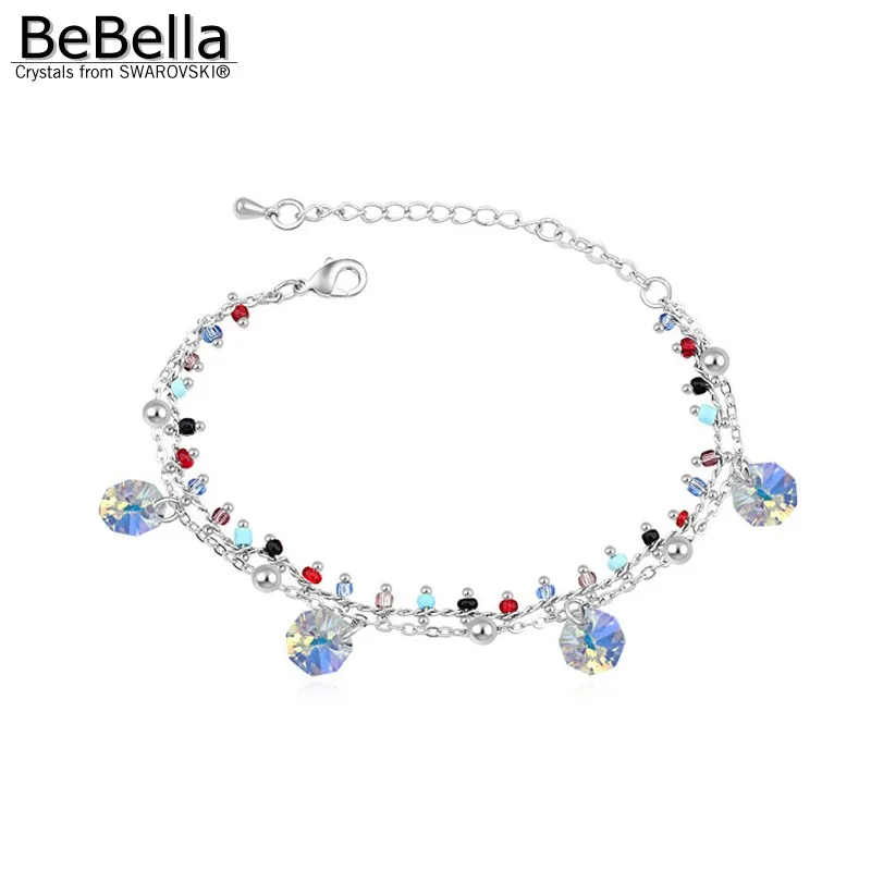 

BeBella crystal charm bracelet with Crystals from Swarovski fashion jewelry for women girl Christmas trendy birthday gift 2018