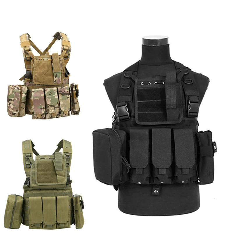 Военный Тактический Жилет Molle регулируемый уличный охотничий жилет сумка для