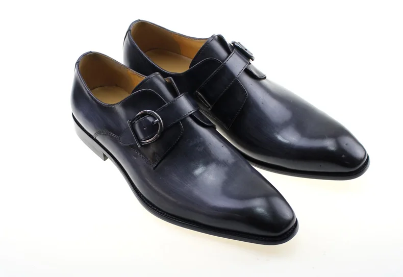 FELIX CHU/мужские туфли ручной работы из натуральной кожи в европейском стиле; цвет коричневый; деловые туфли с ремешком для офиса, бизнеса, свадьбы; лоферы