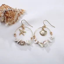 Bohemia Asymmetric Shell Pendientes Earrings Resin Geometric Round Dangle Earrings For Women Boho Beach Jewelry Accessories Bohemia Asymmetric Shell Pendientes Earrings Resin Geometric Round Dangle Earrings For Women Boho Beach Jewelry Accessories