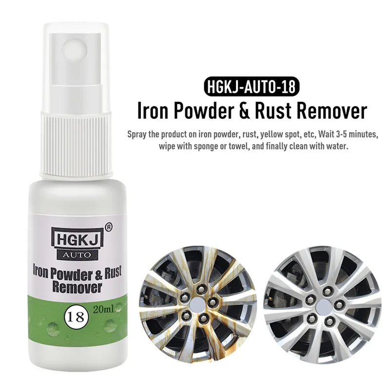 

HGKJ-18-20ml 1PCS 5*5*3cm Car Paint Wheel Iron Powder Rust Remover Auto Window Cleaner Car Cleaning Automotive Car Accessories