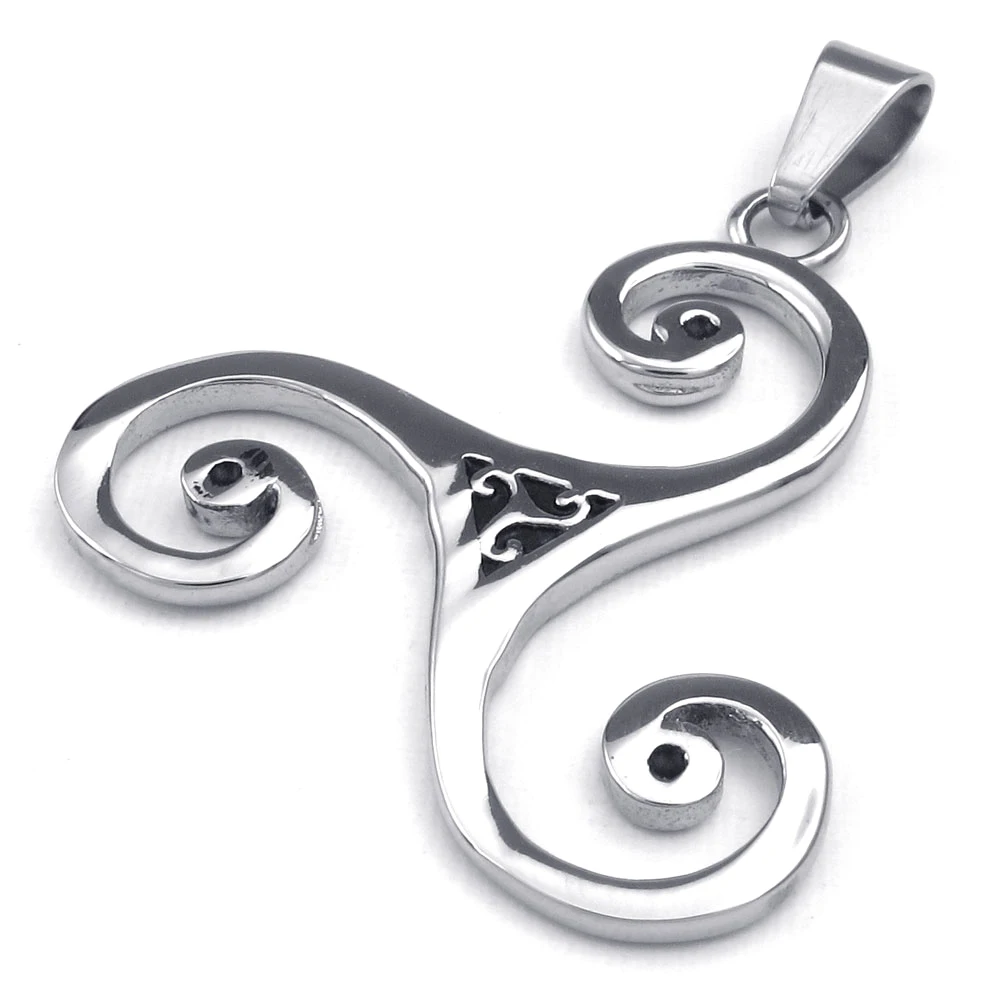 

Simple Design Triskelle Shaped Stainless Steel Pendant, Cut Out Triskelion Charm, Never Fade Off, Non-Allegic Jewelry, CP012