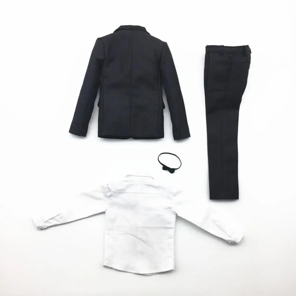 

1/6 Award Ceremony Clothes Fromal Suit Top Coat Pants Tie Shirts for 12 Inch Enterbay Model Body
