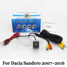 Резервное копирование Камера Для Dacia Sandero 2007 ~ 2016/RCA AUX Проводной Или Беспроводной/HD Широкоугольный Объектив/CCD Ночного Видения Камеры Заднего вида