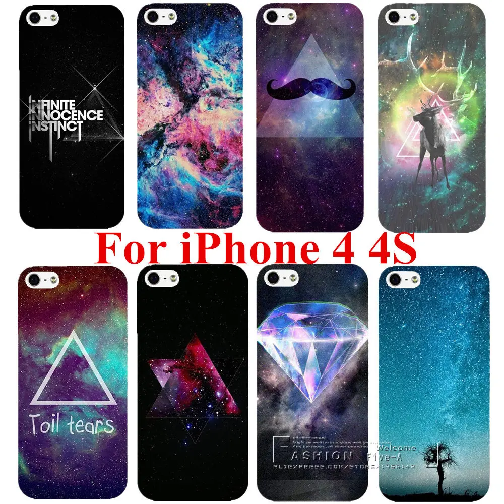 New Arrival Space Universe Snap On Hard Case Cover Protector For Apple iPhone 4 4S 4G Free
