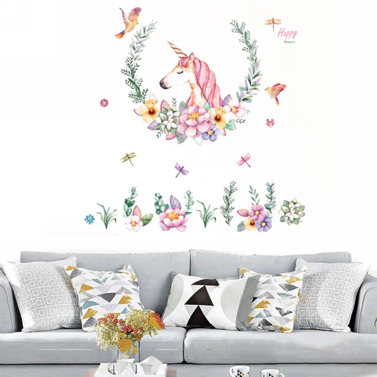 1PC Unicorn Wall Decal Mural Sticker Art Removable Vinyl Home Decor Stickers