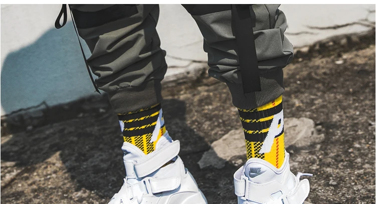 LAPPSTER мужские уличные брюки карго с лентами осенние штаны для бега в стиле хип-хоп черные модные мешковатые с карманами брюки