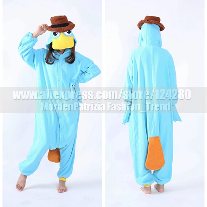 Новые костюмы Perry the Platypus для взрослых женщин и мужчин флисовые пижамы с монстрами
