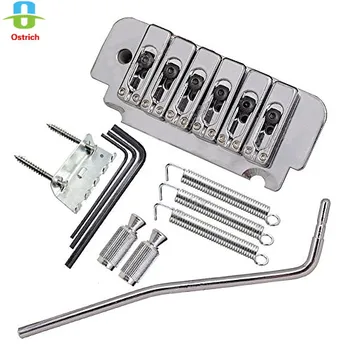 

6 String Saddle Tremolo Bridge for Electric Guitar Heavy Thickened Base Chrome