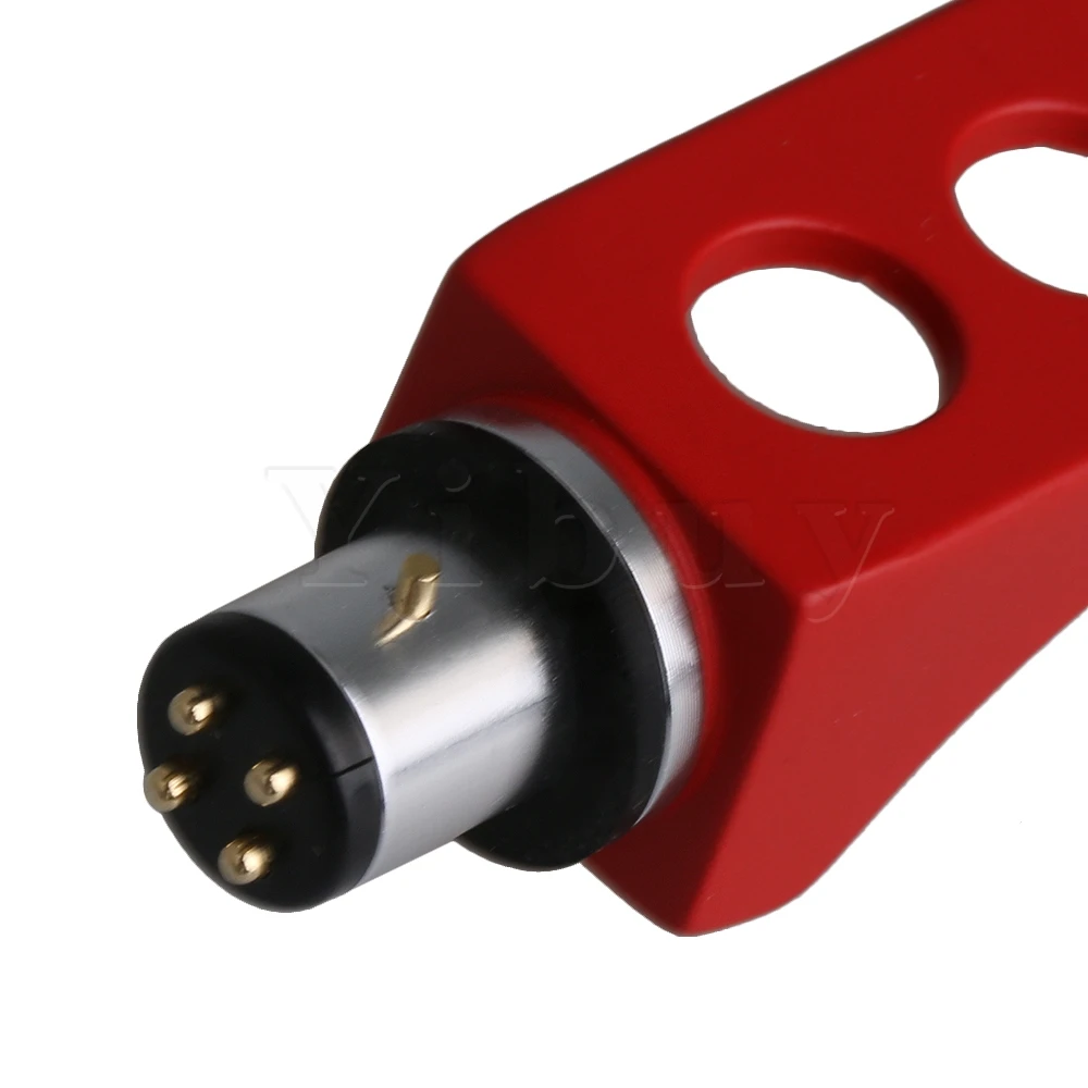 Yibuy Red Standard Phonograph Record Player Cartridge H-4 Head Shell 