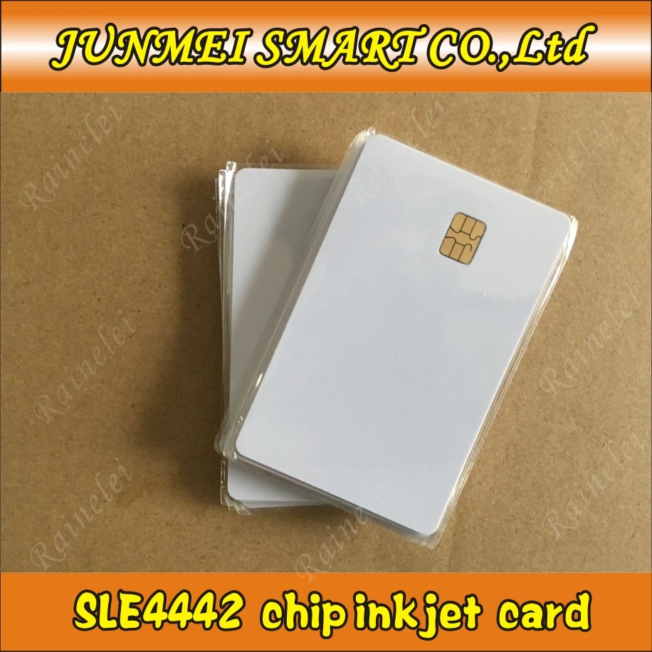 50 шт. белая для струйной печати ПВХ IC с SLE 4442 карты ISO 7816 пустая смарт-карта с чипом IC для Epson/Canon струйный принтер
