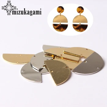 

Golden Plated Copper Metal Fan-shaped Connectors 15*29MM Linker 10pcs/Lot DIY Fashion Jewelry Necklace Making Accessories