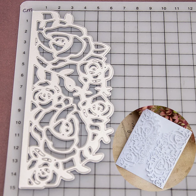 Карты Роза кружева металла резки трафареты для DIY Скрапбукинг Фотоальбом