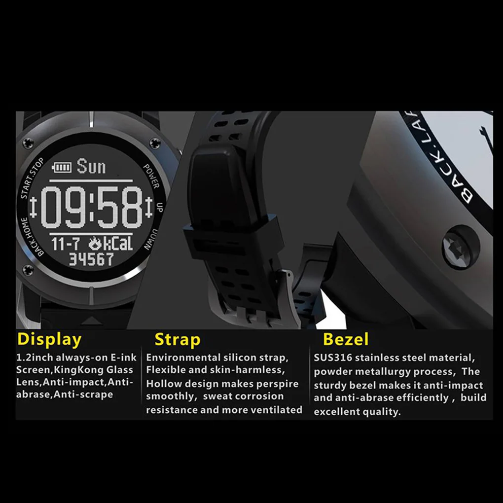 Смарт-часы gps Фитнес трекер Smartwatch Гольф спортивные часы для улицы IP68 Водонепроницаемый часы наручные для горного туризма Bluetooth