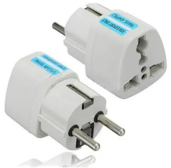 

NEW Universal Travel Adapter US AU UK to EU Plug Travel Wall AC Power Adapter 250V 10A Socket Converter White