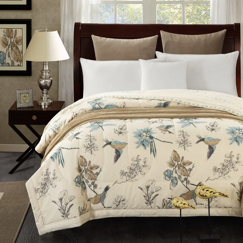 

1PCS Cotton the lovely bird bedspread/summer blanket Duvet Quilt/150x200cm and 200x230cm cotton bed cover55