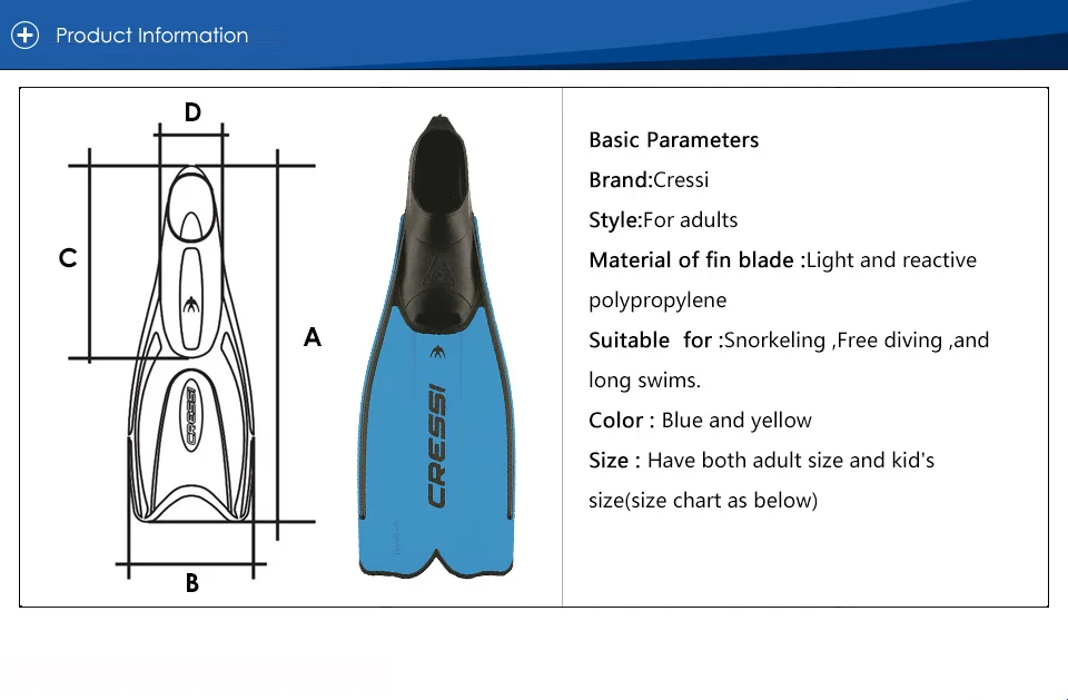 Cressi Rondinella ласты для дайвинга подводное плавание ласты для плавания подводное плавание длинные лезвия плавник для взрослых полная нога синий желтый