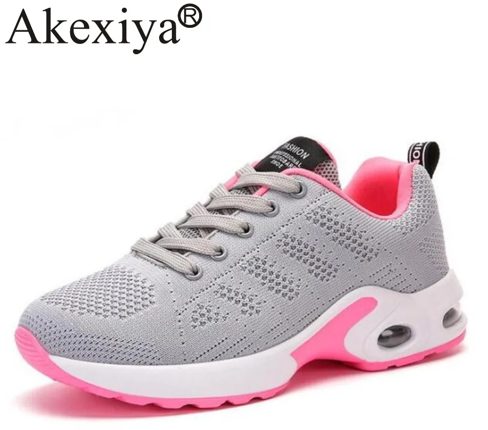 Akexiya женская обувь для бега; коллекция года; сезон лето; женская спортивная обувь из дышащего сетчатого материала; женские кроссовки на шнуровке; женская обувь высокого качества