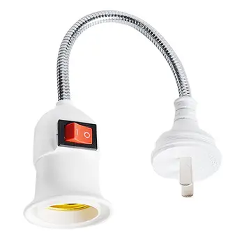 

Title: E27 LED Bulb Lamp On/Off Switch Lighting Elongation Holder Flexible Angle Extension Thread Head Night Light Adapter Conve