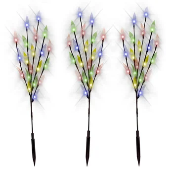 

Solar Power 60 LED Tree Branch Leaf Lights Path Borders Outdoor Garden Patio