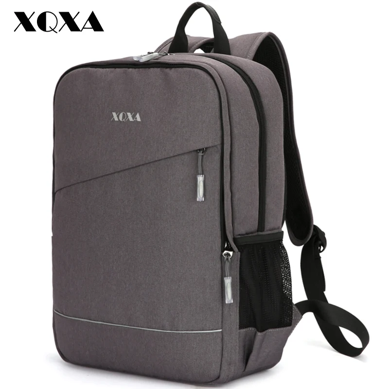 

XQXA Removable Waterproof Backpack Men Casaul Daypack for Teenagers 15.6 inch Business Backpack Oxford Mochila Back Pack Grey