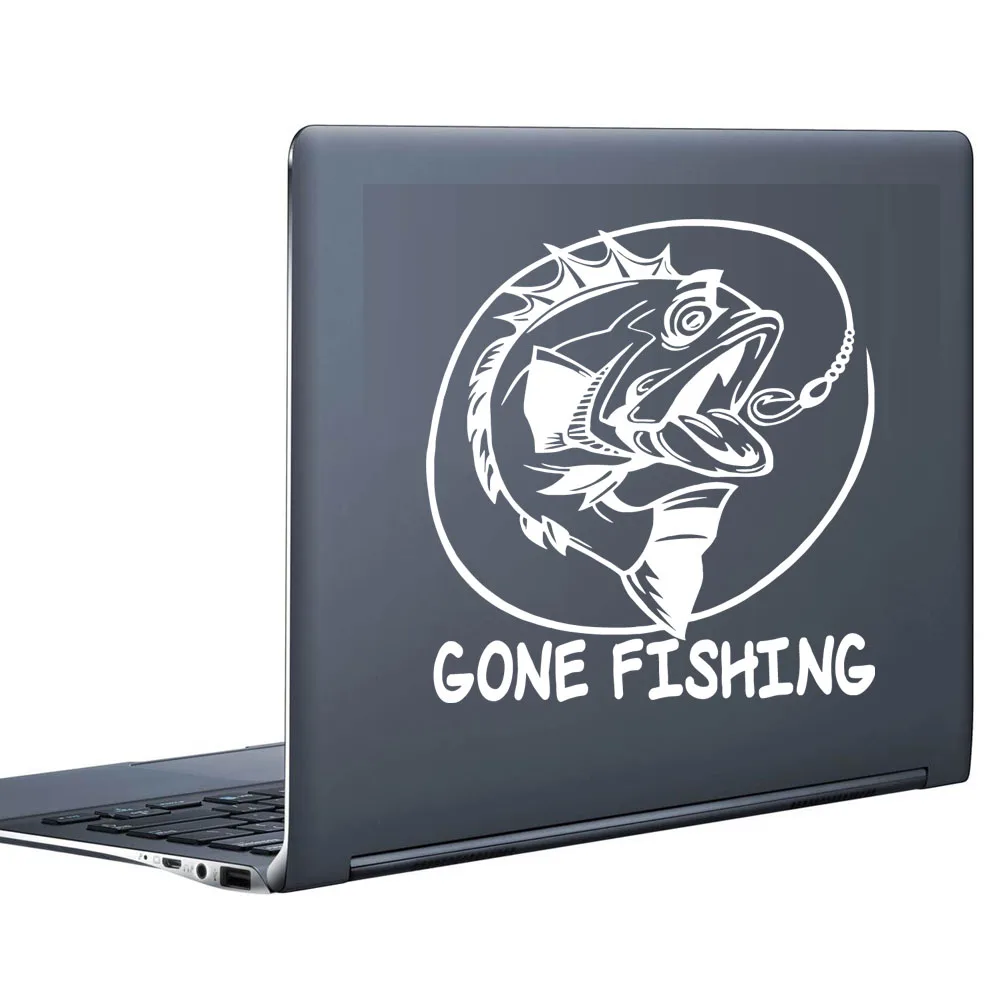 Gone Fishing Creative Design Computer Sticker Vinyl Laptop Decal For Car Wall Home Decor car styling Notebook Stickers Gone Fishing Creative Design Computer Sticker Vinyl Laptop Decal For Car Wall Home Decor car styling Notebook Stickers