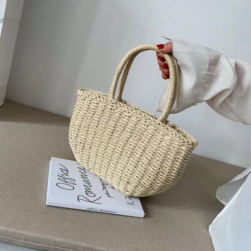 

Ladies Brief Straw Rattan Holiday Trave Hand Bag Purses Handbag Bolsa Feminina Tote Bag Women Shoulder Bag for Woman #1463
