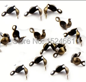 

750PCs 7*4mm Bronze Tone Necklace Crimps Beads Tips *bead caps toggle clasp brooch findings connector charms