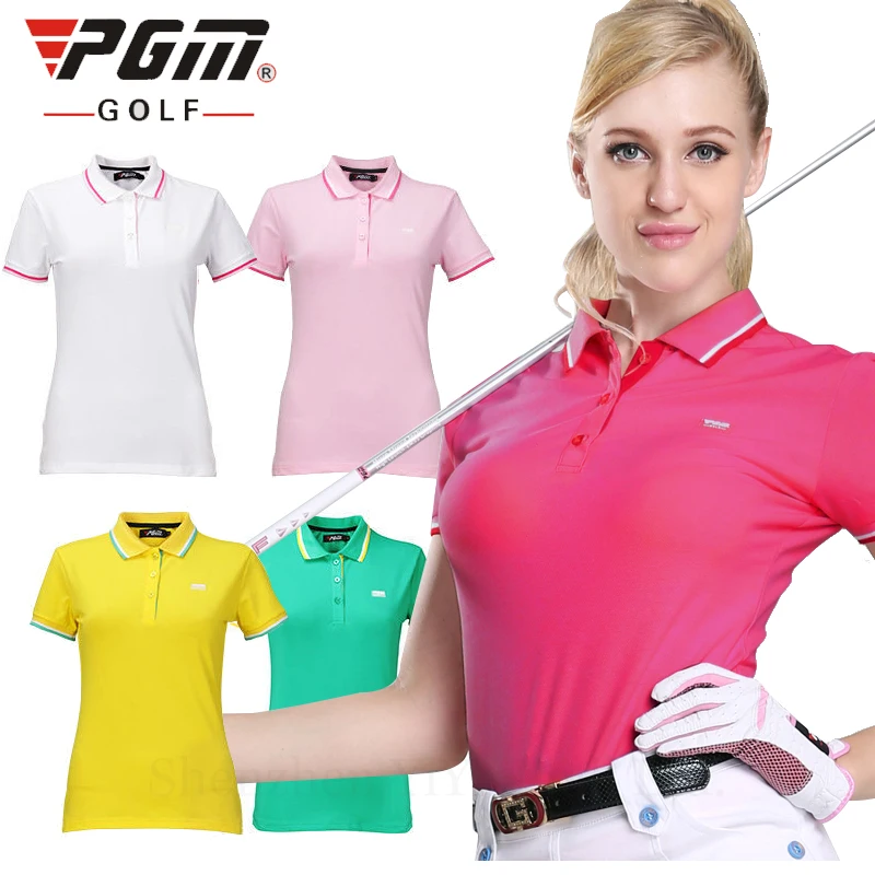 Newest Golf Women Fitted Golf POLO Shirt Summer Quick DryShorts Lady