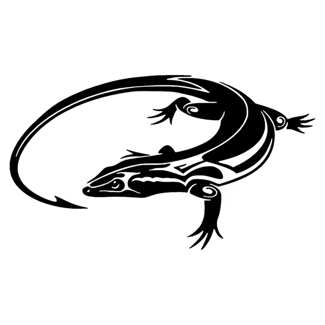 Tribal lizard Car Decal