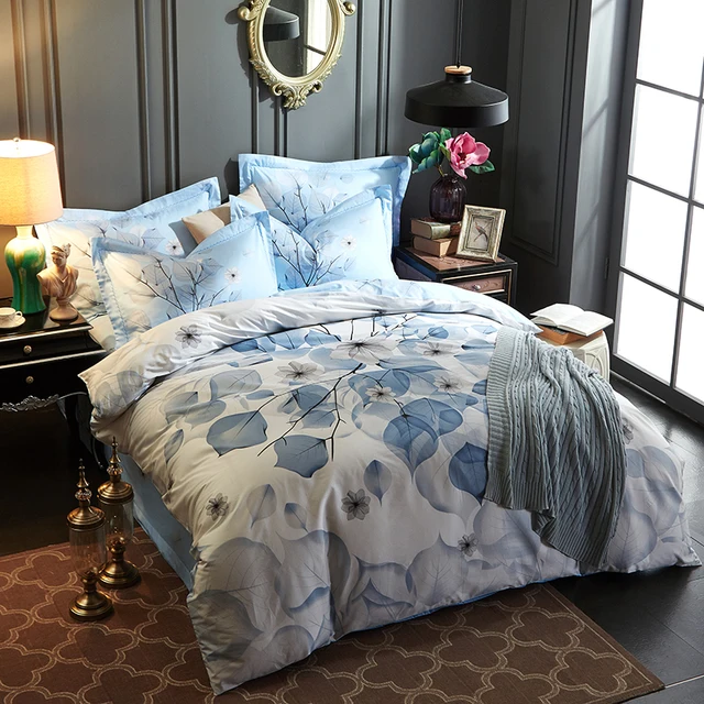 papa mima egyptian cotton bedlinens queen king size bedding set print flat sheets