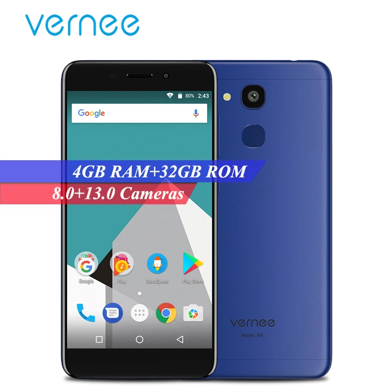 Vernee M5 4G LTE Mobile Phone Android 7 0 5 2 Inch 4GB RAM 32GB ROM