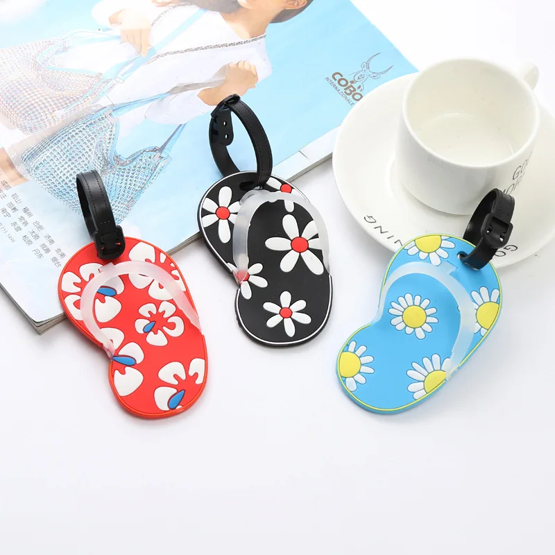 

Personality fashion slippers luggage tag environmental protection PVC boot silicone tags creative funny travel accessories