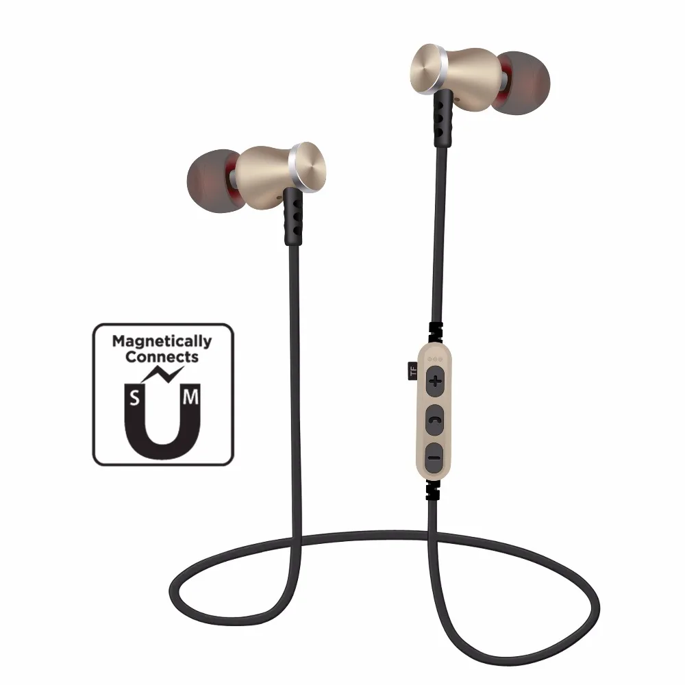 SMILYOU T5 Magnet Sport In Ear Bluetooth Earphone Handsfree Stereo Headset Wireless Earphones with Mic for xiaomi iPhone 7 8 X R