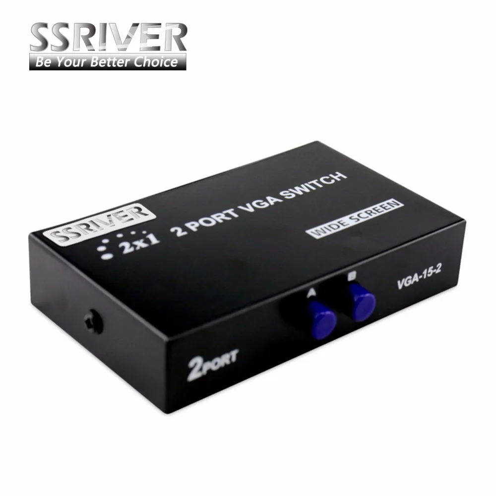 SSRIVER VGA 2 in 1 OUT Switch ( 2 Hosts 1 Display) Two Way