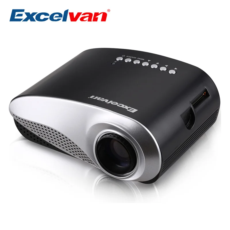 Excelvan RD802 المحمولة العارض مسرح منزلي LED و LCD العارض 480*320 P USB/VGA/HDMI المدخلات ، بناء-في رئيس عارض فيديو