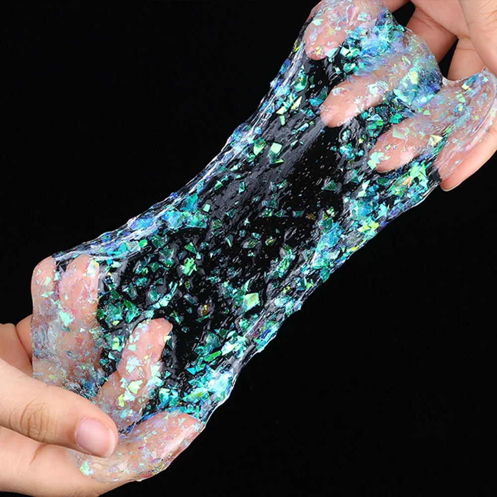

1PC Hot Shinny Fluffy Foam Sludge Play Plasticine Cotton Mud Glitter Clay Stress Relief Kids Toys