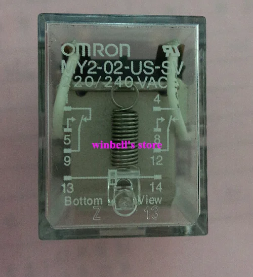 

New and original PCB terminals, 8-pin, DPDT 5A relay MY2-02-US-SV 220/240VAC