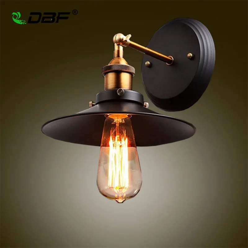

[DBF] Vintage Plated Industrial Wall Lamp LED Wall Light Bathroom Wall Sconce Loft E27 Bedside Wall Lamp